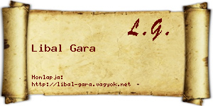 Libal Gara névjegykártya