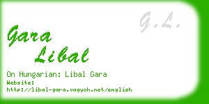 gara libal business card